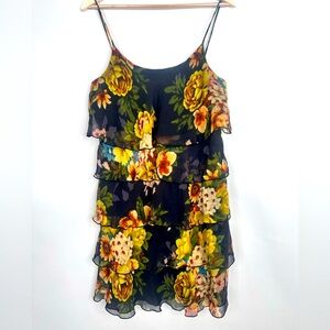 Ariella Sleeveless layered‎ and lined floral dress size Large